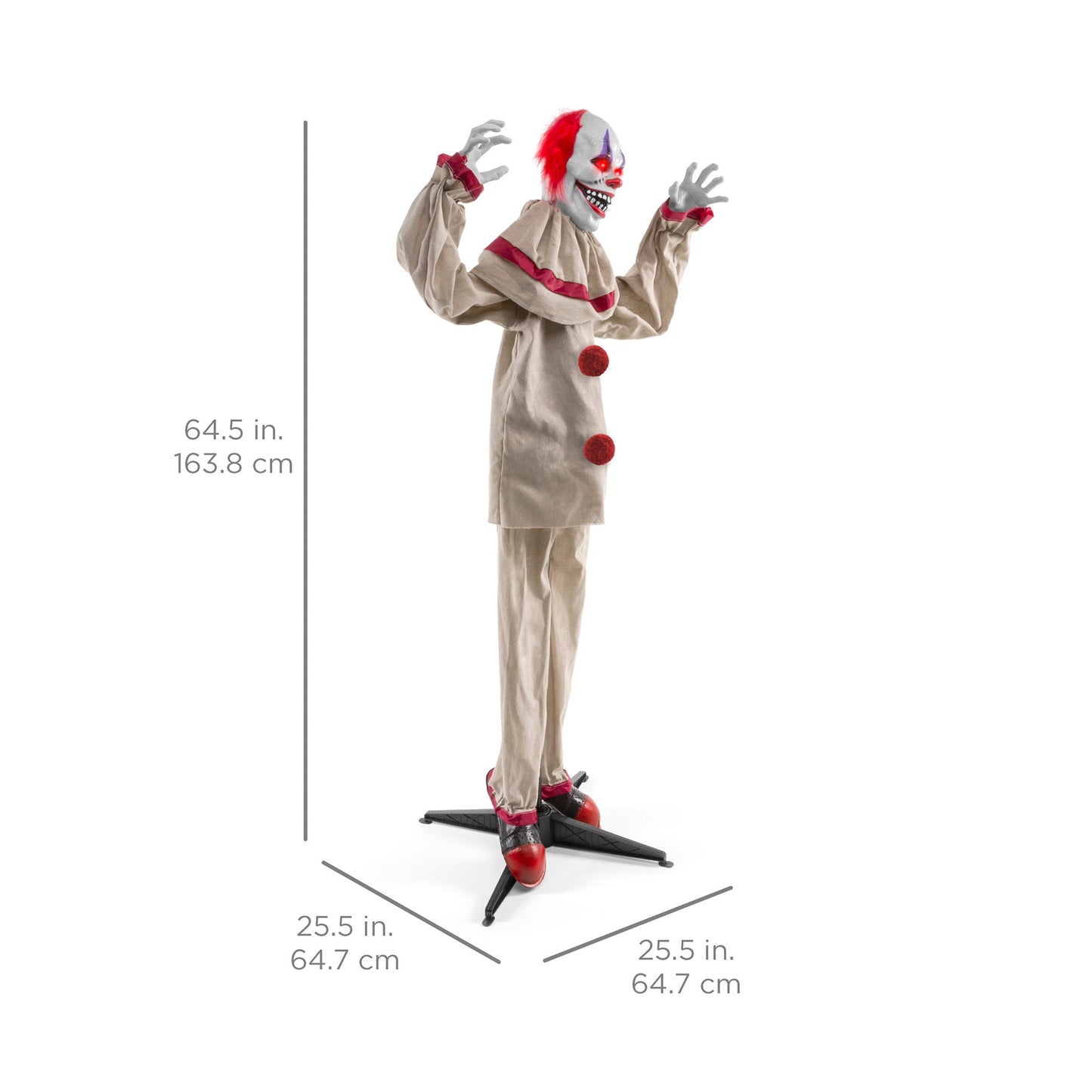 Scary Harry the Motion Activated Animatronic Killer Clown Halloween Prop for indoor and outdoor holiday displays