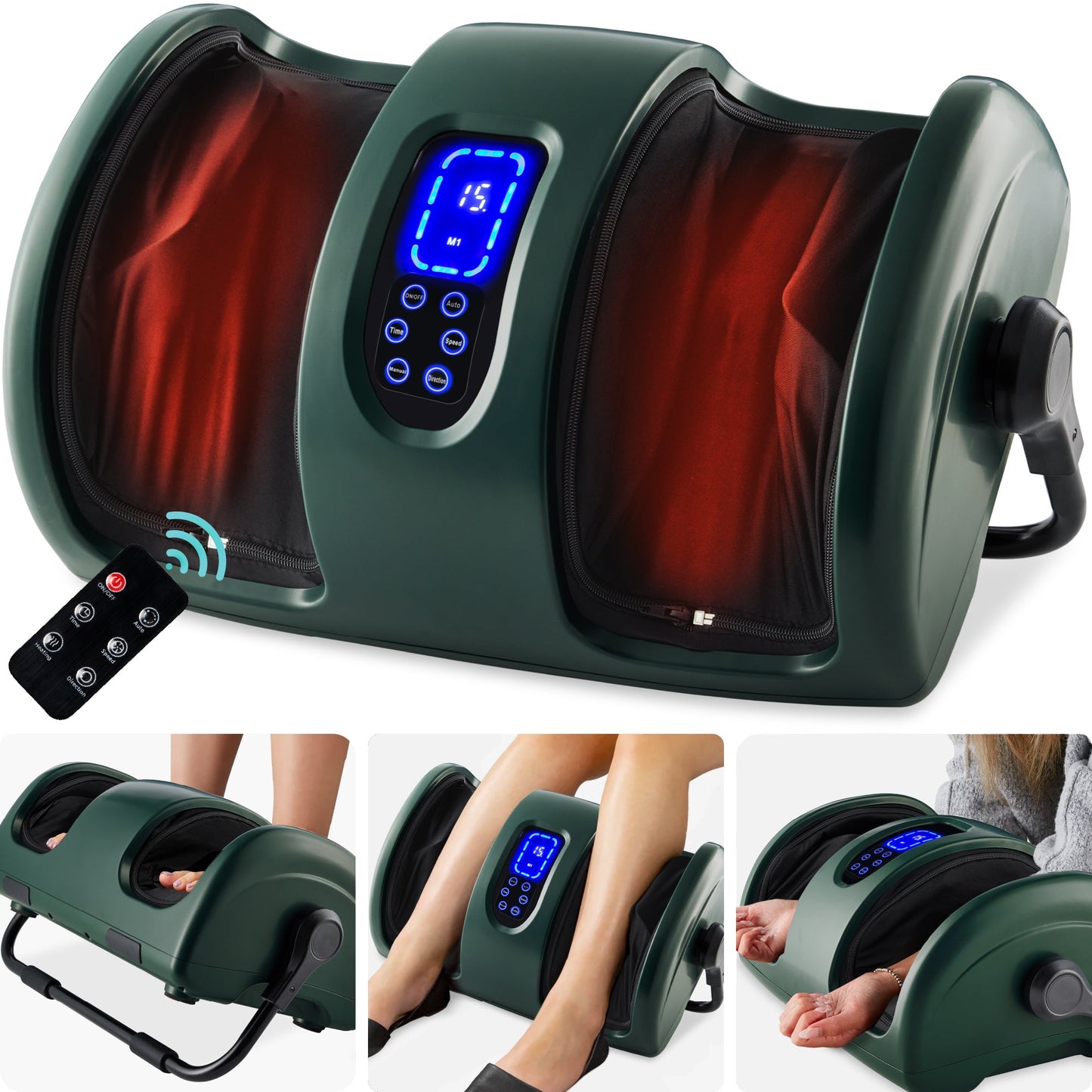 Reflexology Shiatsu Foot Massager with High-Intensity Rollers Remote Control for relaxation and daily self-care