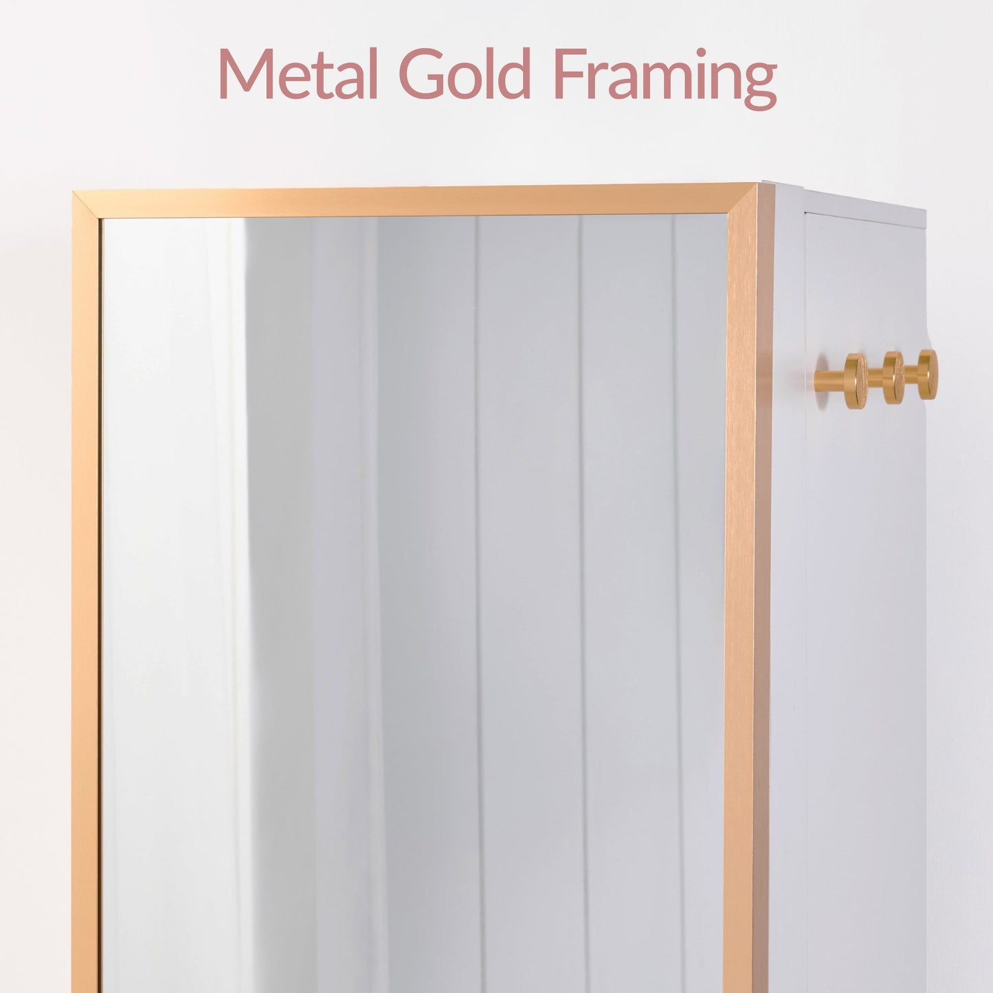 Rotating Mirror with Storage Cabinet Swivel Jewelry Armoire Shelves Hooks with practical style for home spaces