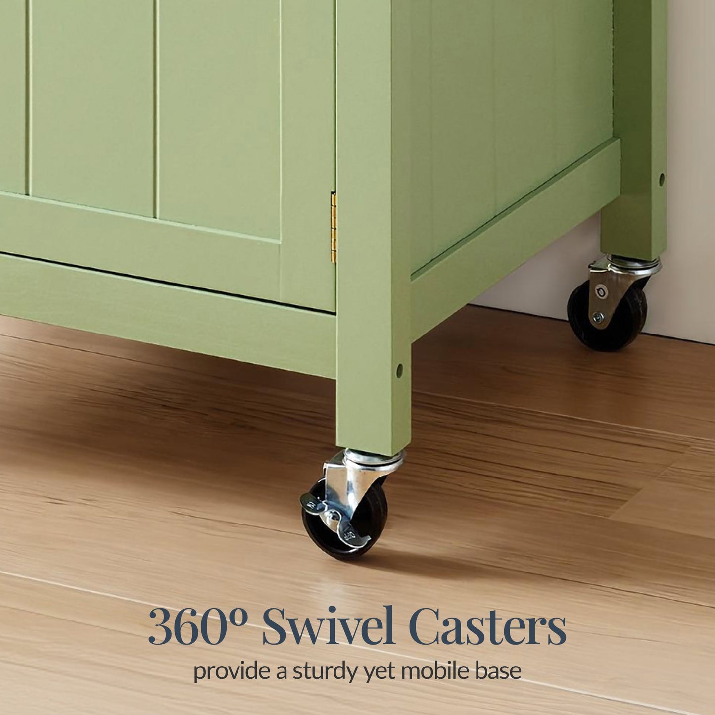 Rolling Kitchen Island Cart Cabinet with Drawer Sliding Tray Outlet Wheels designed for everyday comfort and storage