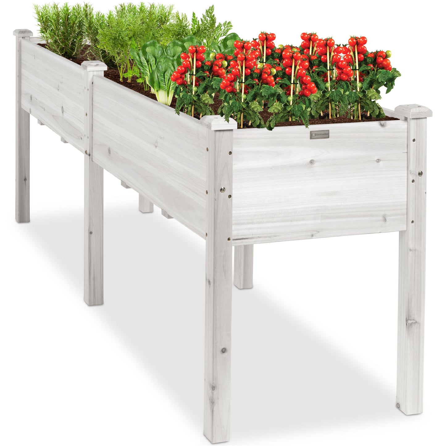 Raised Garden Bed Elevated Wood Garden Planter Stand - 72x24x30in with practical outdoor-ready details
