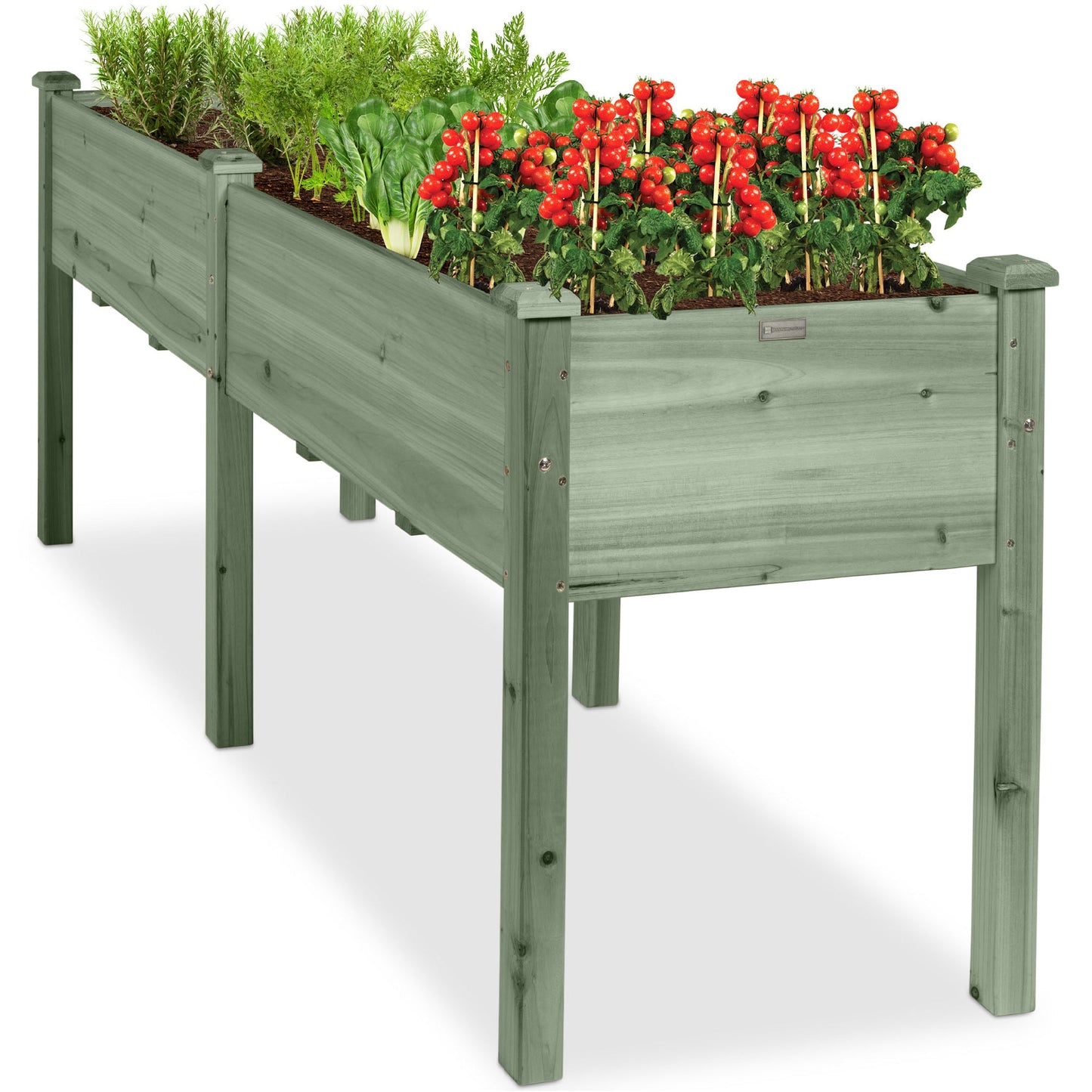 Raised Garden Bed Elevated Wood Garden Planter Stand - 72x24x30in with practical outdoor-ready details