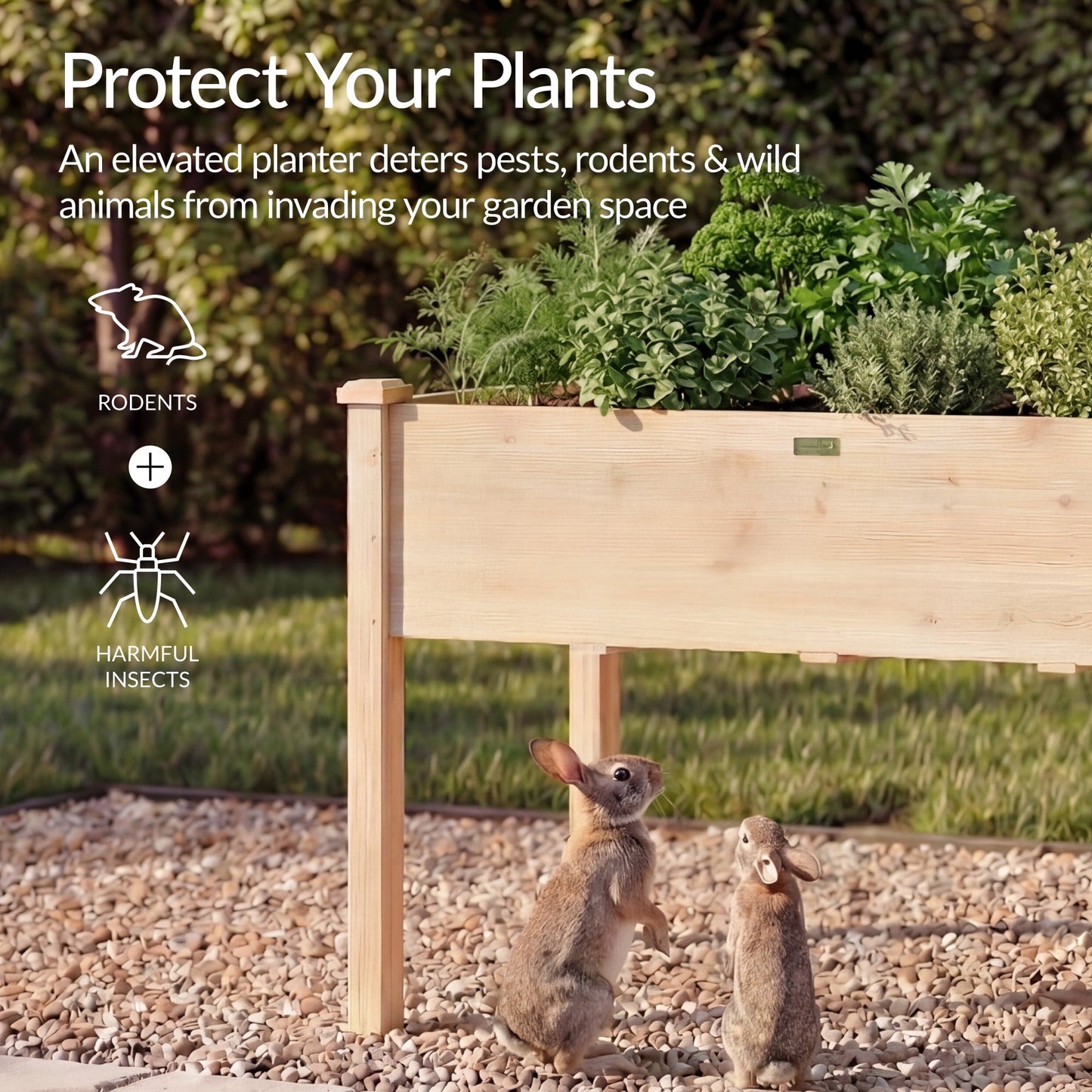 Raised Garden Bed Planter Box with 10 Grid Sections designed for patio and backyard use
