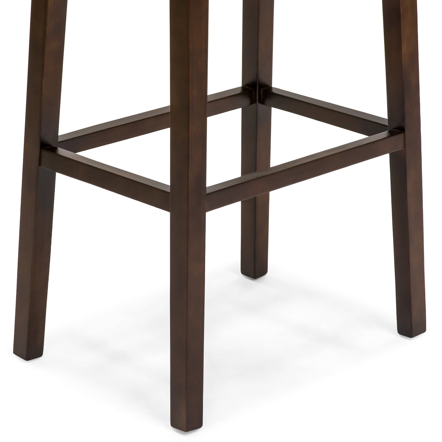 Set of 2 31in Backless Bar Stool Accent Chairs with Faux Leather Brass Studs designed for everyday comfort and storage