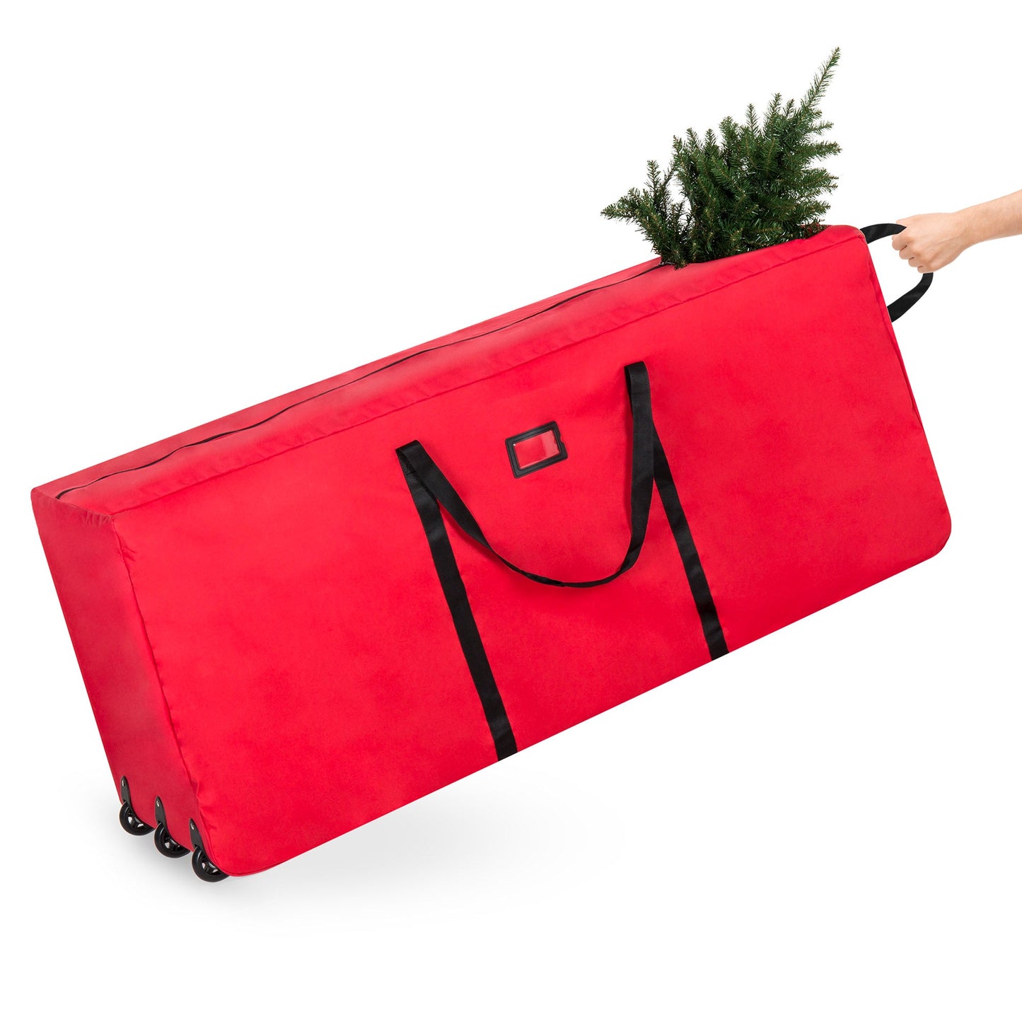 Rolling Duffle Storage Bag for 9ft Christmas Tree with Wheels Handle for festive seasonal decorating