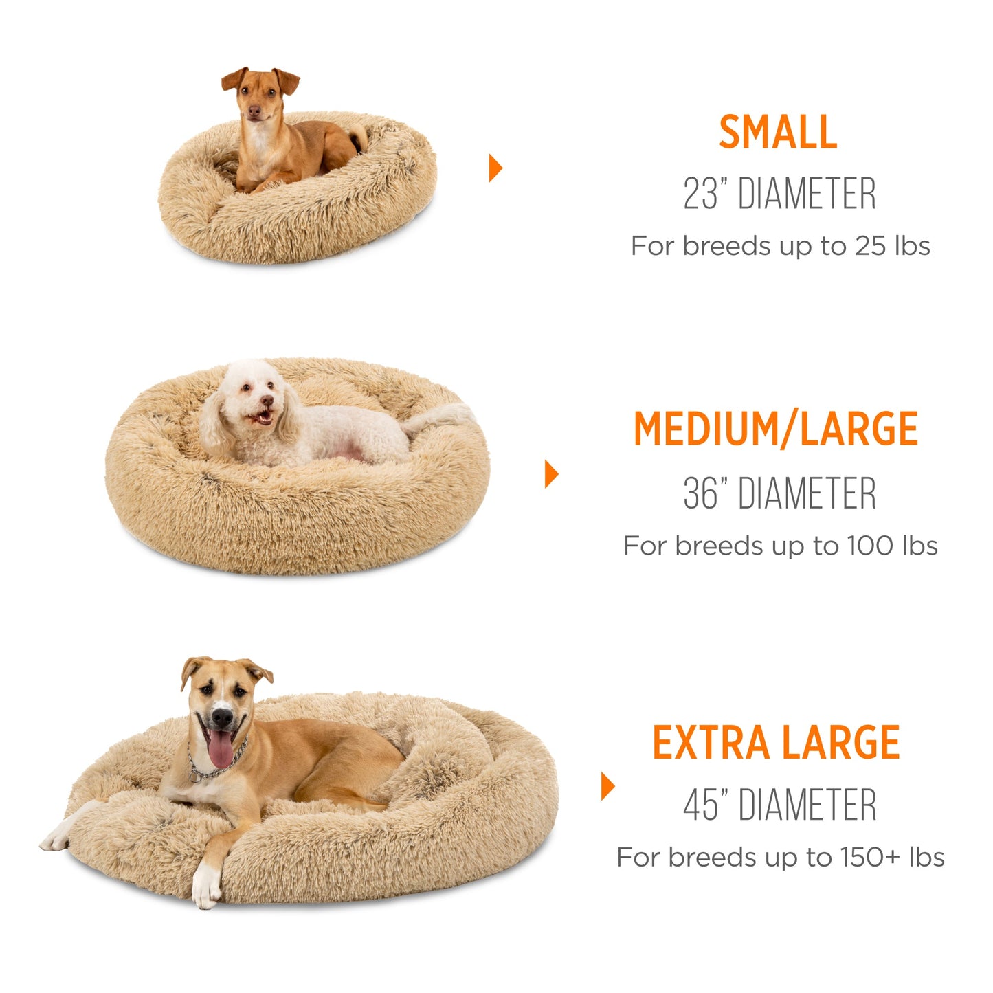 Self-Warming Shag Fur Calming Pet Bed with Water-Resistant Lining - Brown for comfortable home living