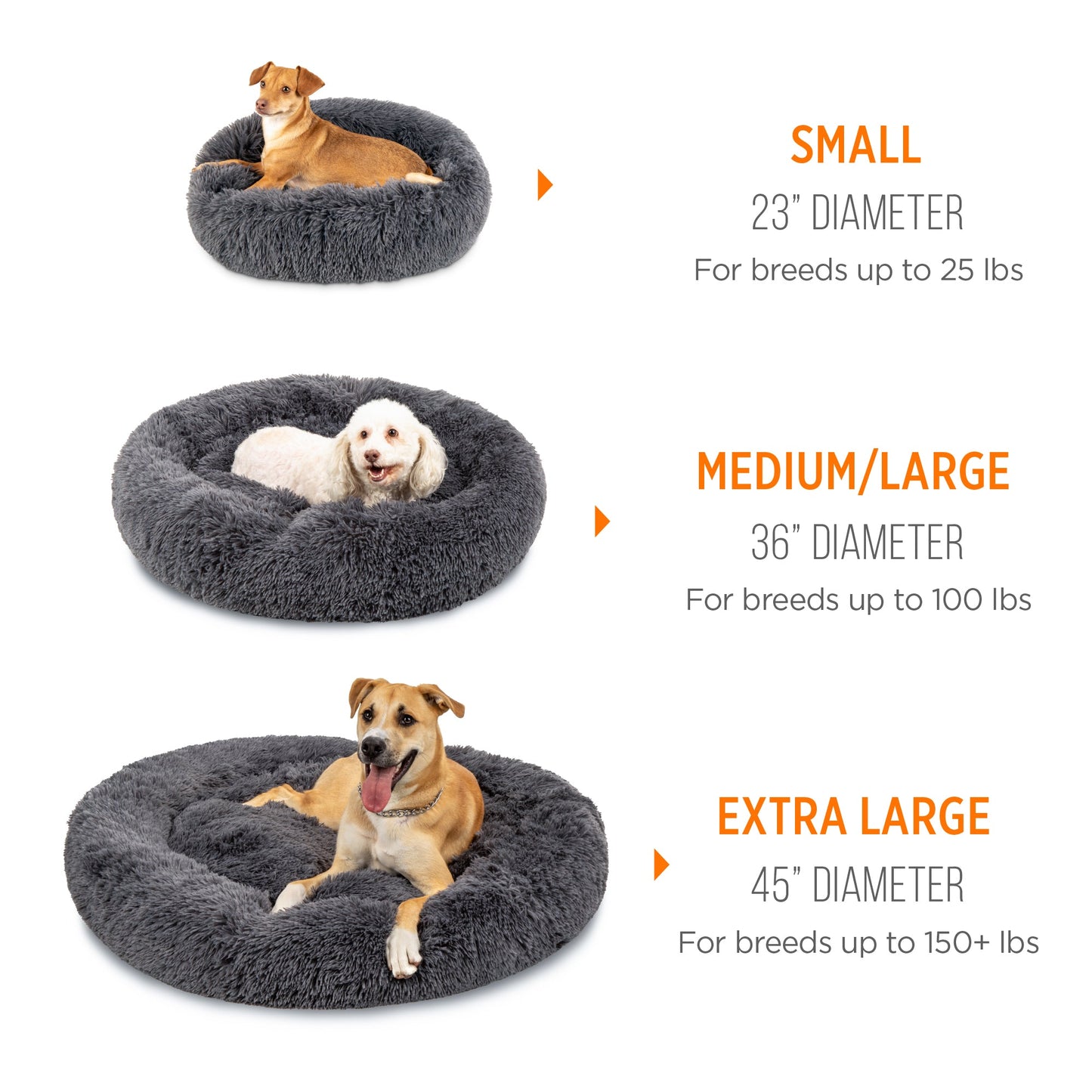 Self-Warming Shag Fur Calming Pet Bed with Water-Resistant Lining - Gray with practical style for home spaces