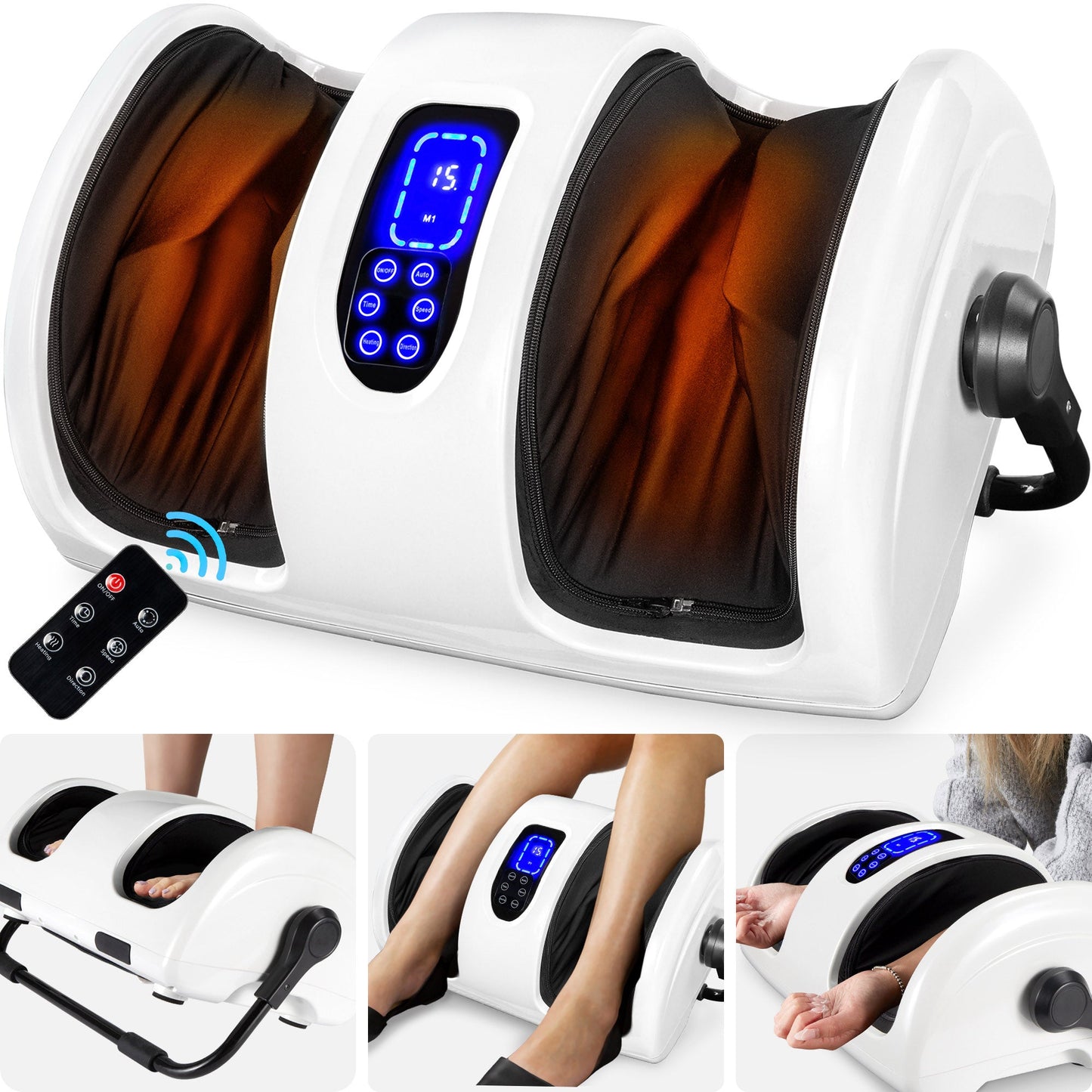 Reflexology Shiatsu Foot Massager with High-Intensity Rollers Remote Control for relaxation and daily self-care