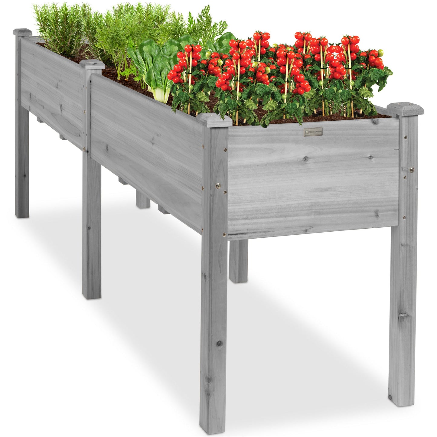 Raised Garden Bed Elevated Wood Garden Planter Stand - 72x24x30in with practical outdoor-ready details