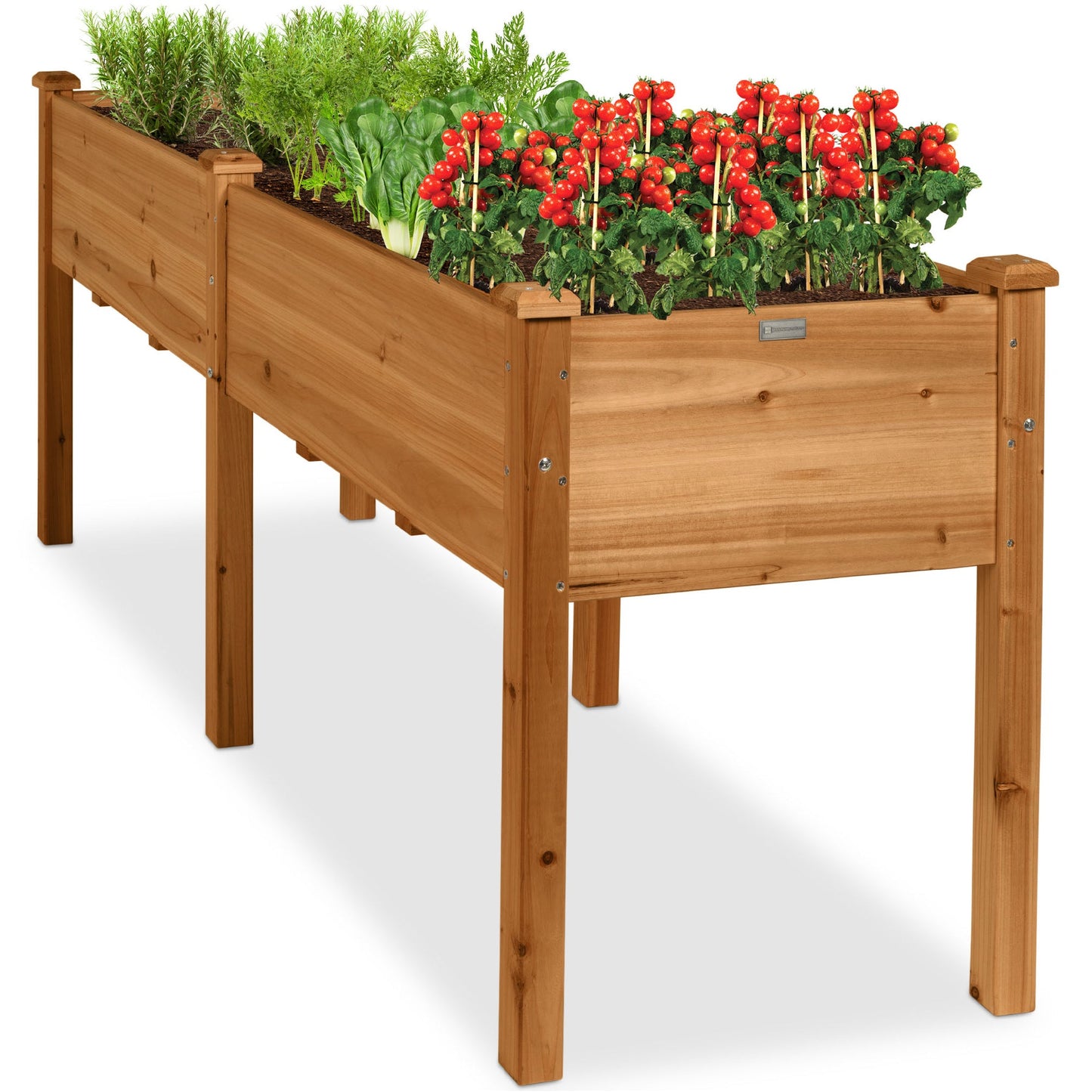 Raised Garden Bed Elevated Wood Garden Planter Stand - 72x24x30in with practical outdoor-ready details
