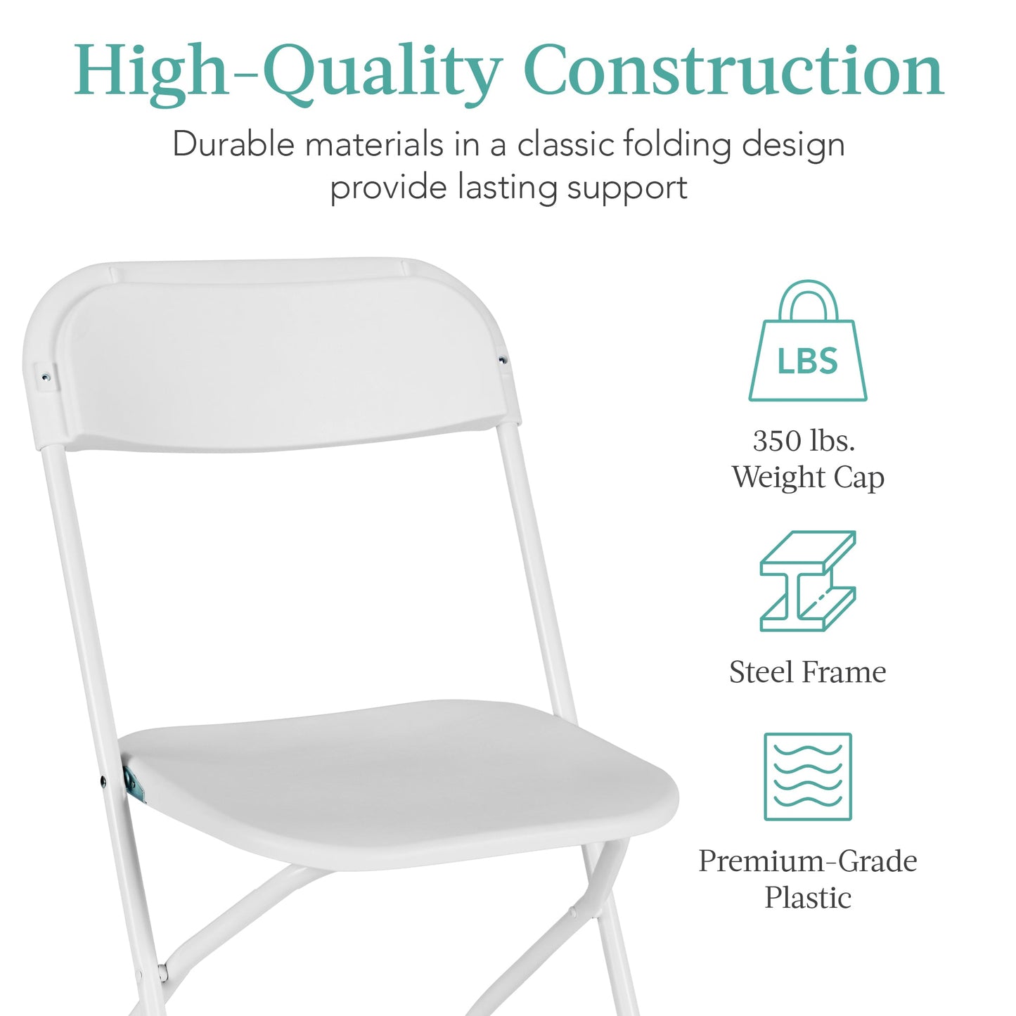 Set of 10 Folding Stacking Plastic Chairs with Non-Slip Feet designed for everyday comfort and storage