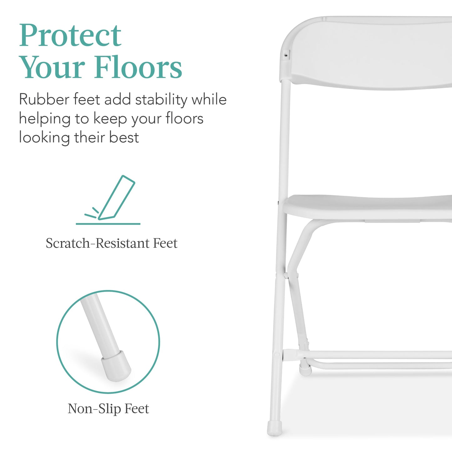 Set of 10 Folding Stacking Plastic Chairs with Non-Slip Feet designed for everyday comfort and storage