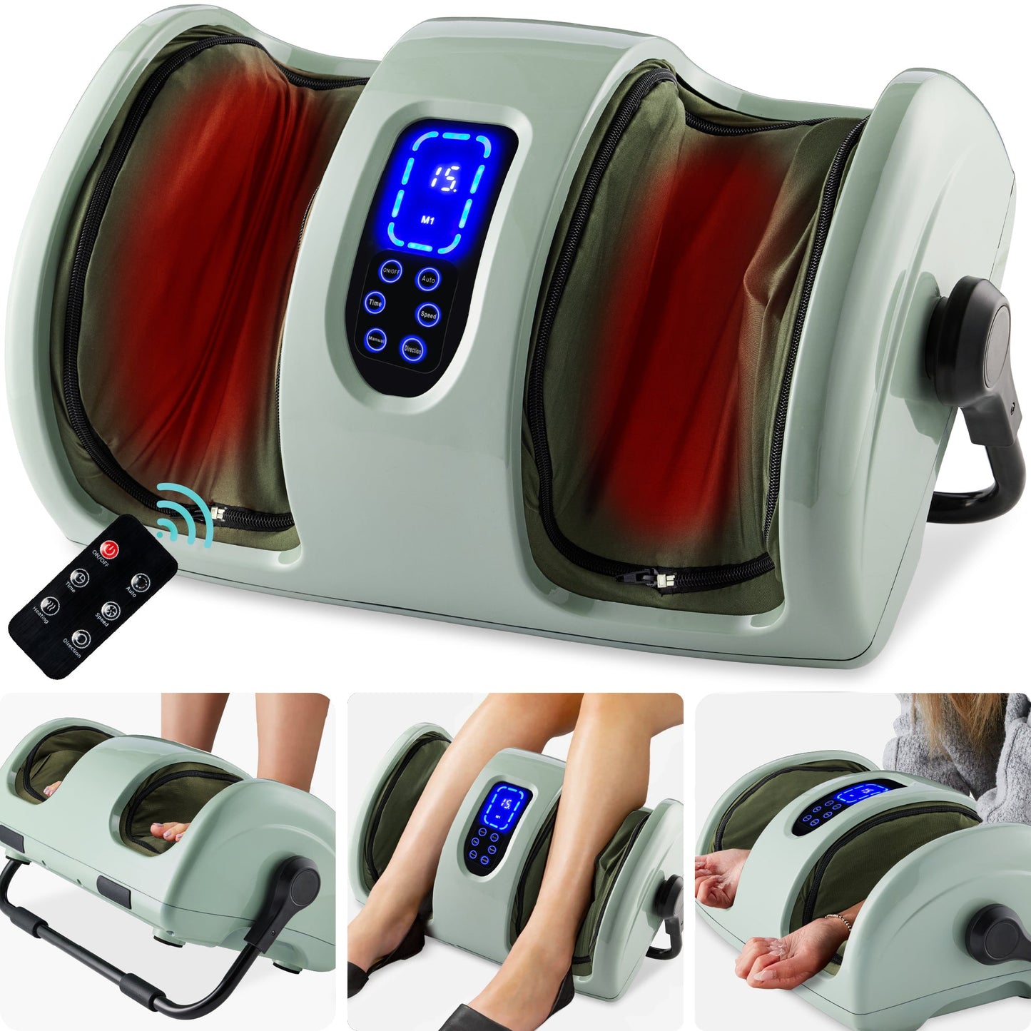 Reflexology Shiatsu Foot Massager with High-Intensity Rollers Remote Control for relaxation and daily self-care