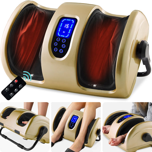 Reflexology Shiatsu Foot Massager with High-Intensity Rollers Remote Control for relaxation and daily self-care
