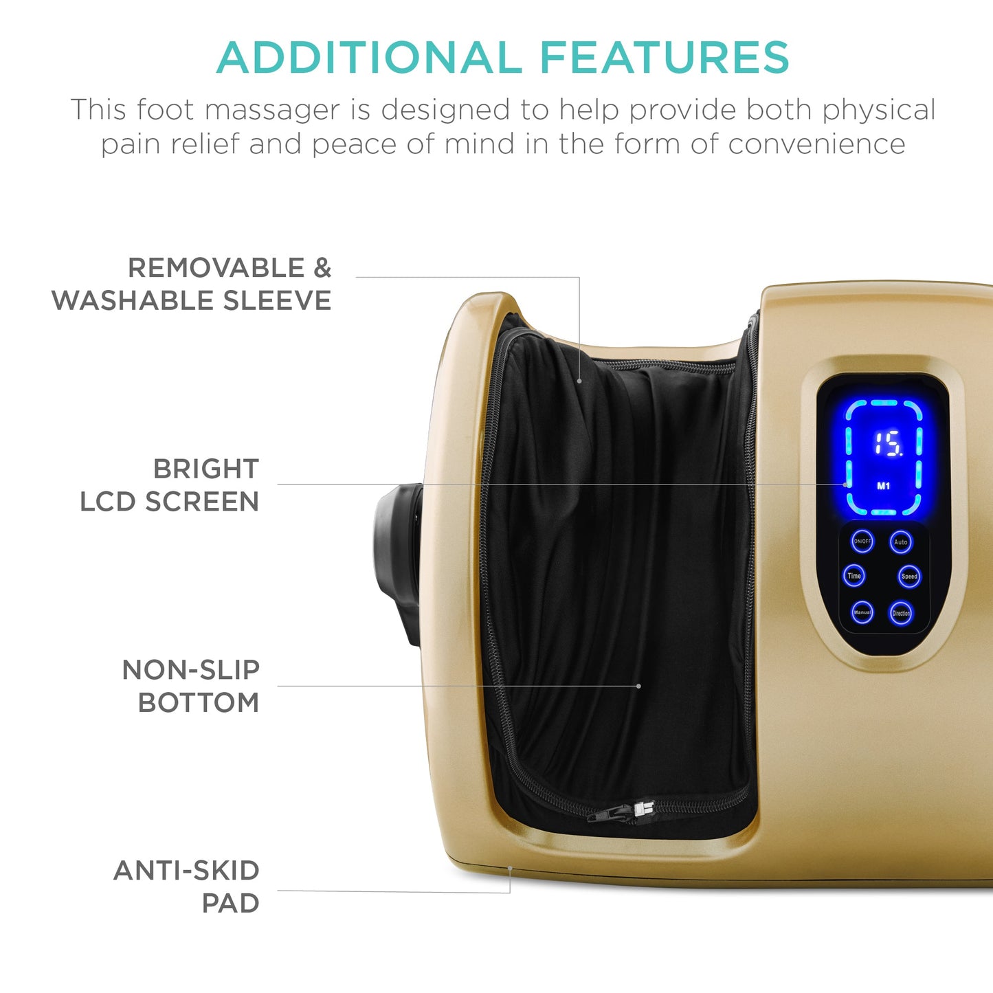 Reflexology Shiatsu Foot Massager with High-Intensity Rollers Remote Control for relaxation and daily self-care
